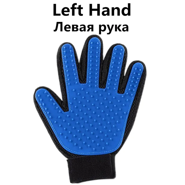 Перчатка для домашних животных, перчатка для ухода за кошками, щетка для удаления кошачьей шерсти, перчатки для собак, расческа для кошек, щетка для чистки и массажа волос - Цвет: 17cm
