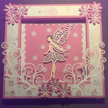 

Angel elf Girl with butterfly wings skirt Cut Dies Stencils For DIY Scrapbooking Card Album Photo Decoration