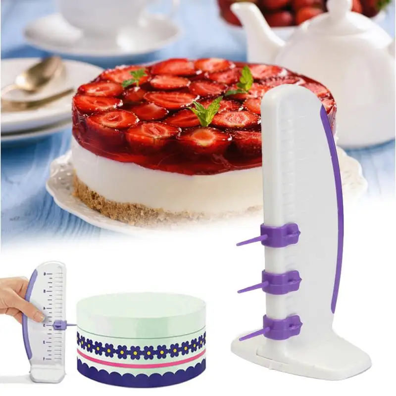 1pcs Plastic Cake Ruler Cake Marker Decorative Ruler Leveler Decorator Garland Border Baking