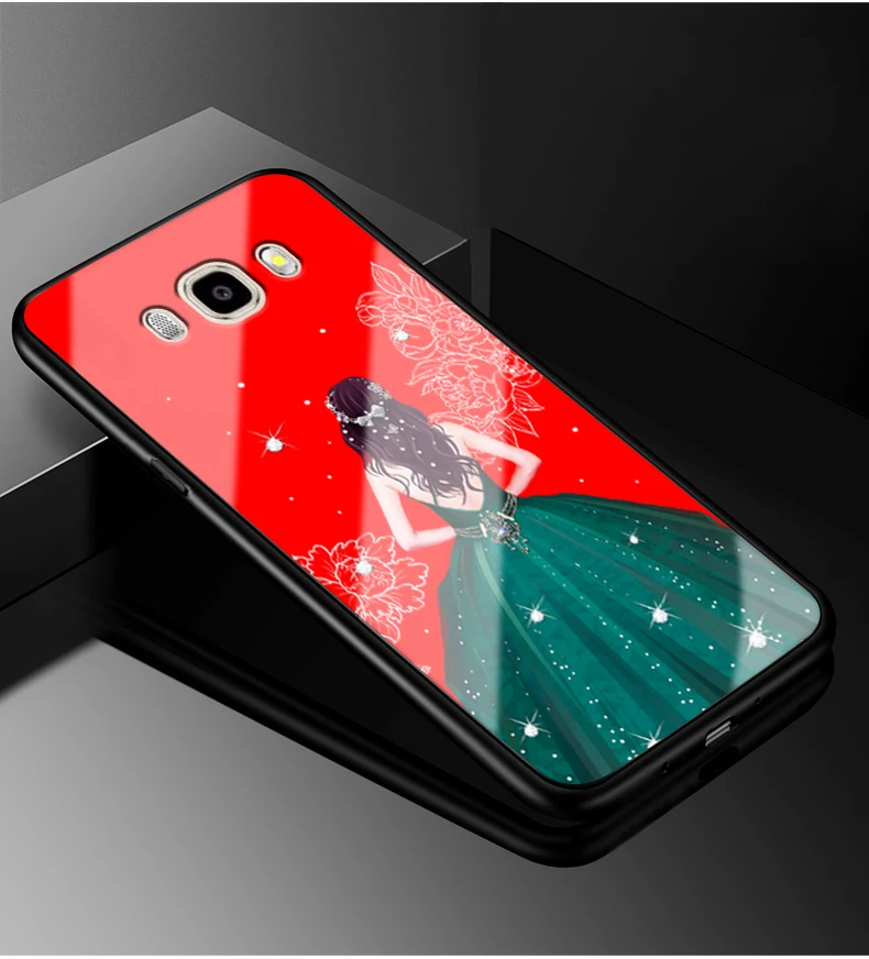 Для samsung J7 чехол из закаленного стекла задняя крышка для samsung Galaxy J7 чехол для телефона SM-J710FN J710 J 7 Мягкий Бампер j710f - Цвет: 17
