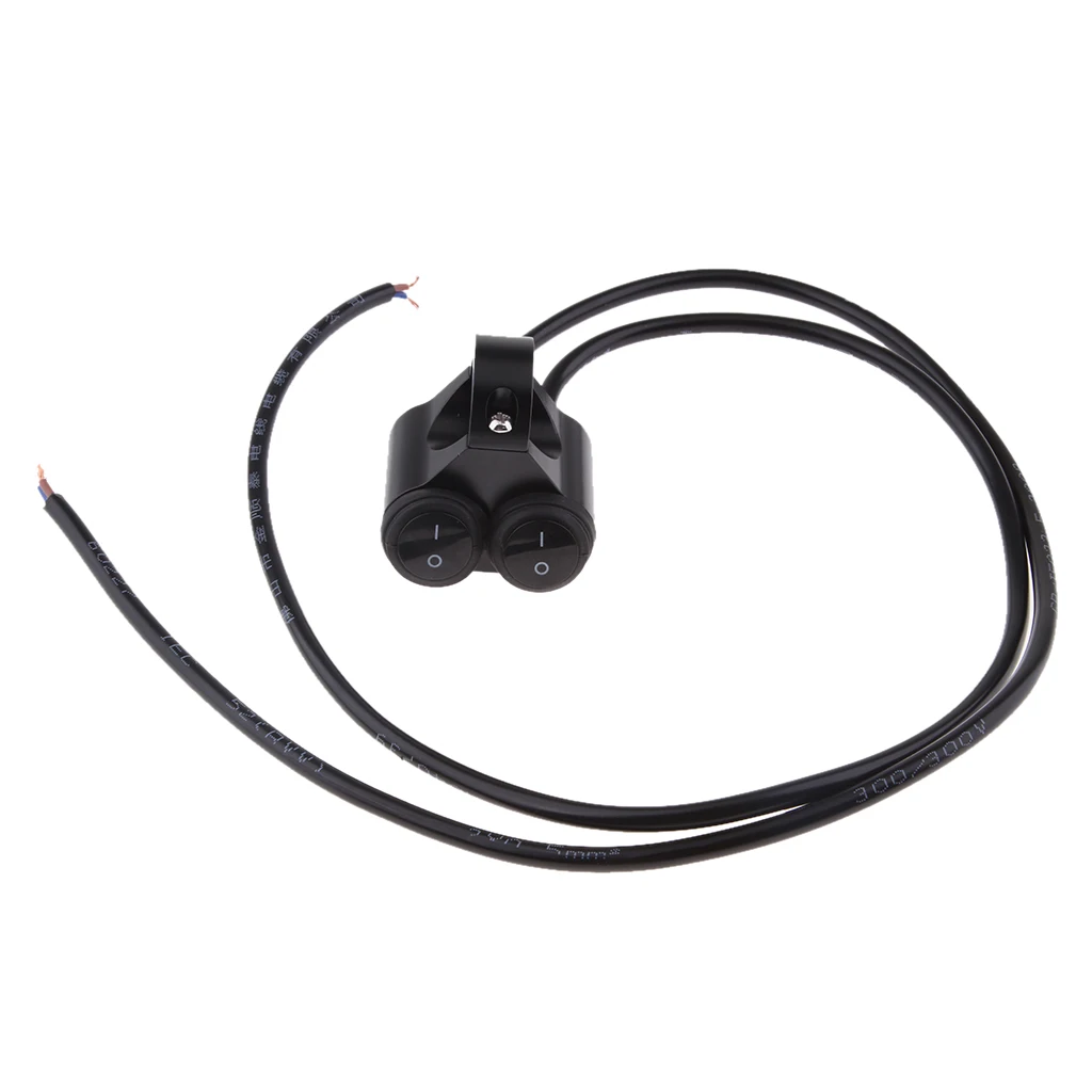 Мотоциклетный 7/8 ''головной светильник на руль, точечный светильник, двойной водонепроницаемый переключатель включения-выключения