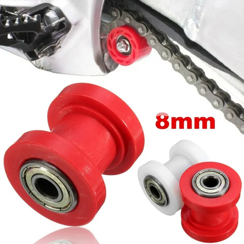 Vehemo 8mm Motorcycles Chain Guide Wheel Chain Roller Tensioner Guide Sprocket Motorcycle Accessories Pulley Universal Drive