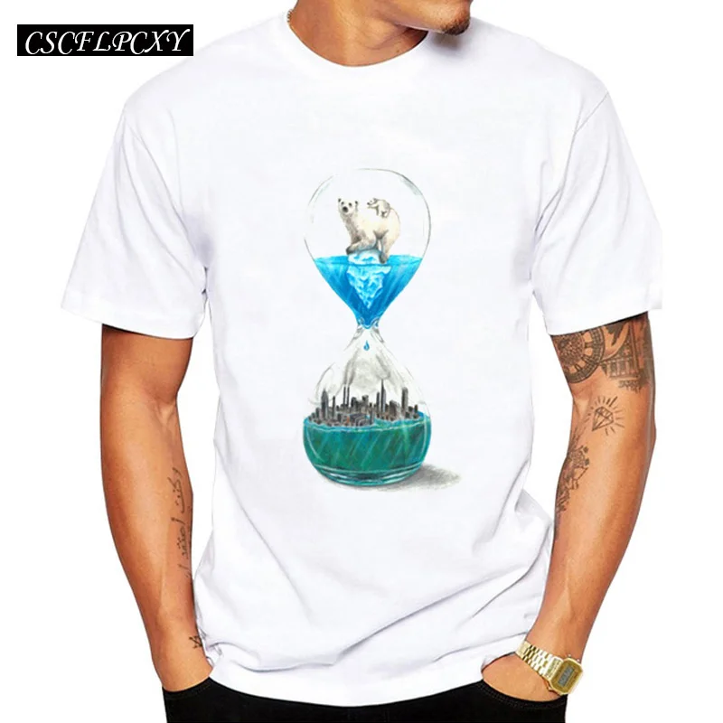 

2019 Summer Men t shirt Fashion out Of The Time Design t-shirt Short Sleeve Sand Timer Shaped Hipster Tees Polluting Tee Tops
