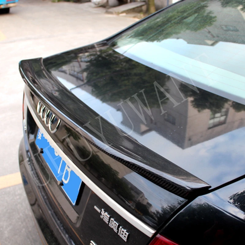 Для Audi A6 C6 2009 2010 2011 2012 карбоновое волокно в бельгийском стиле, наружный задний багажник, украшение крыла, задний спойлер багажника