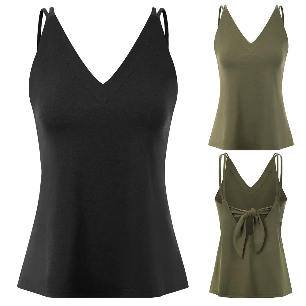 Женские топы, летняя одежда для клуба, пляжа, отдыха, топы с открытой спиной, без рукавов, v-образный вырез, с вырезами по бокам, с завязками сзади, Сексуальный Топ для женщин