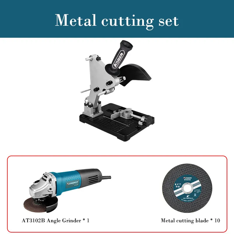 Мультифункциональный деревянный станок для резки металла с углом 45 ° угловая шлифовальная машина с кронштейном маленькая настольная угловая шлифовальная машина - Цвет: Metal cutting set