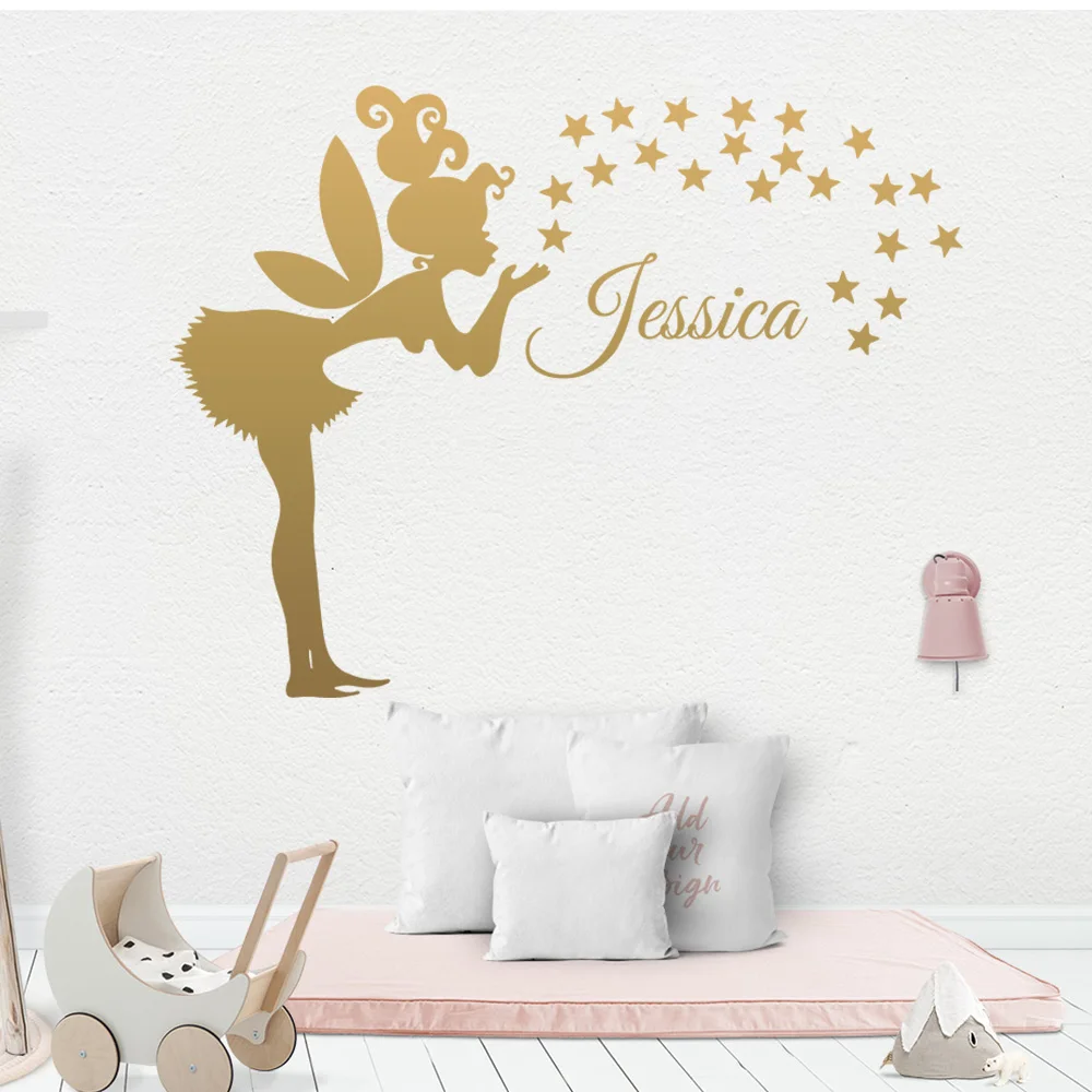 Gold stars wall decal vinyl stickers- golden Star Kids Rooms Wall Art  Nursery Decor Stickers - AliExpress