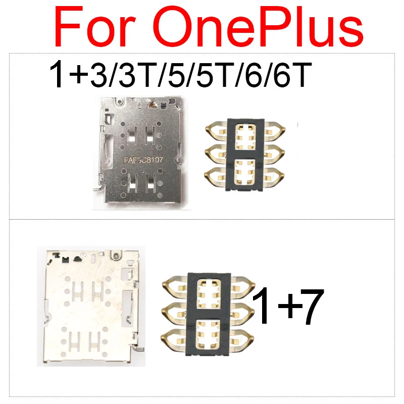 Держатель считывателя Sim-карт штыри разъем слота лотка для Oneplus 3 3t 5 5T 6 6T 7 A3003 A3010