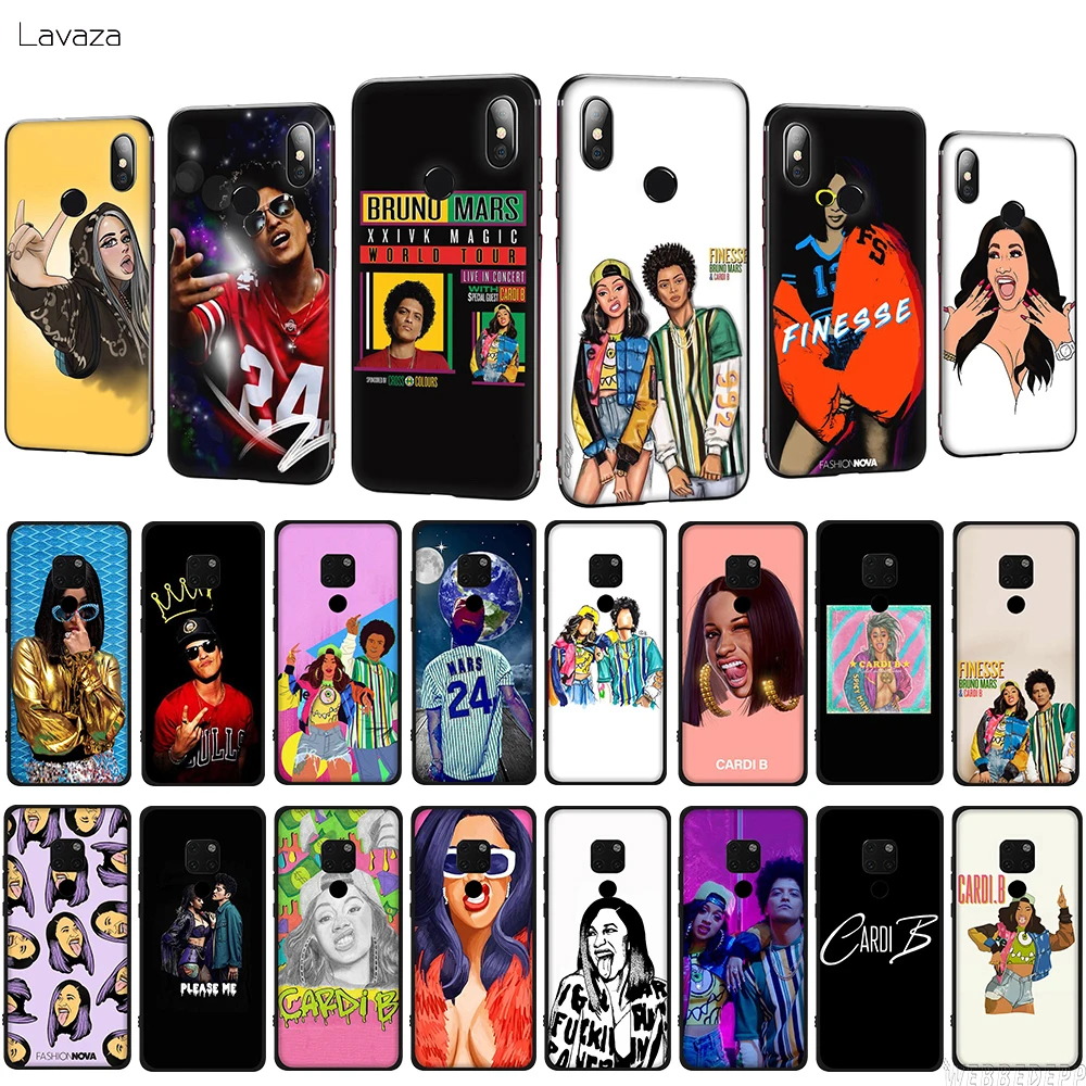

Lavaza Cardi B and Bruno Mars TPU Phone Cover for Huawei Honor View 20 Pro Mate 10 20 30 Lite Pro Soft Case