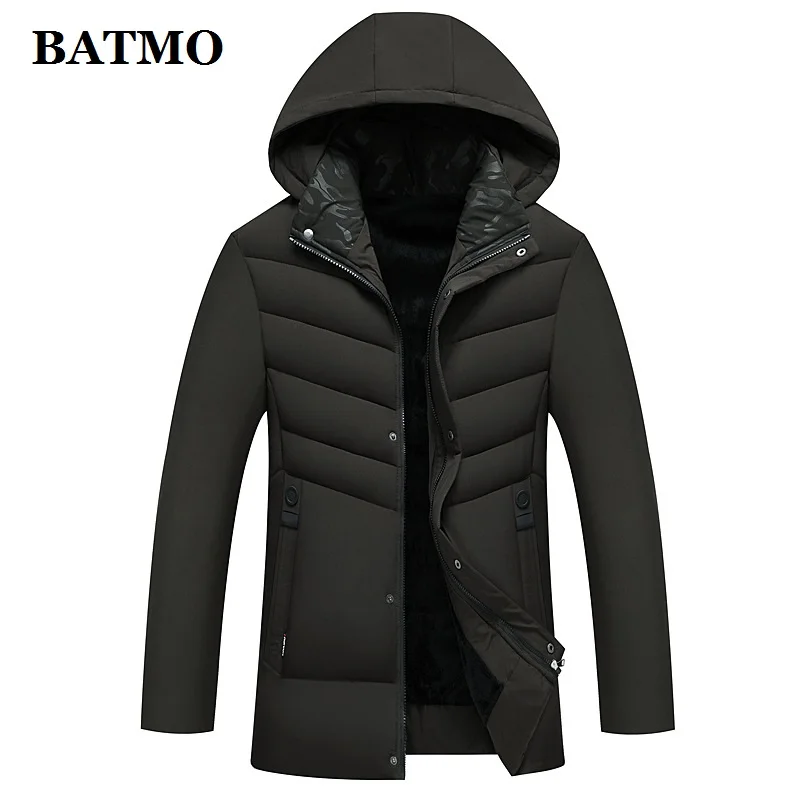 BATMO Новое поступление зимние высококачественные мужские парки с капюшоном, мужские куртки с капюшоном, M1906