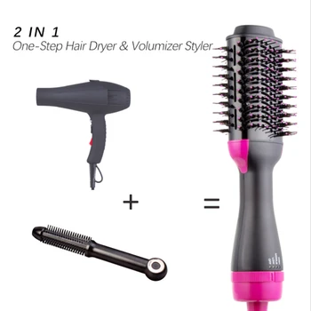 

2 in 1 Multifunctional Hair Dryer Volumizer Rotating Curler Roller Rotate Styler Comb Styling Straightening Curling