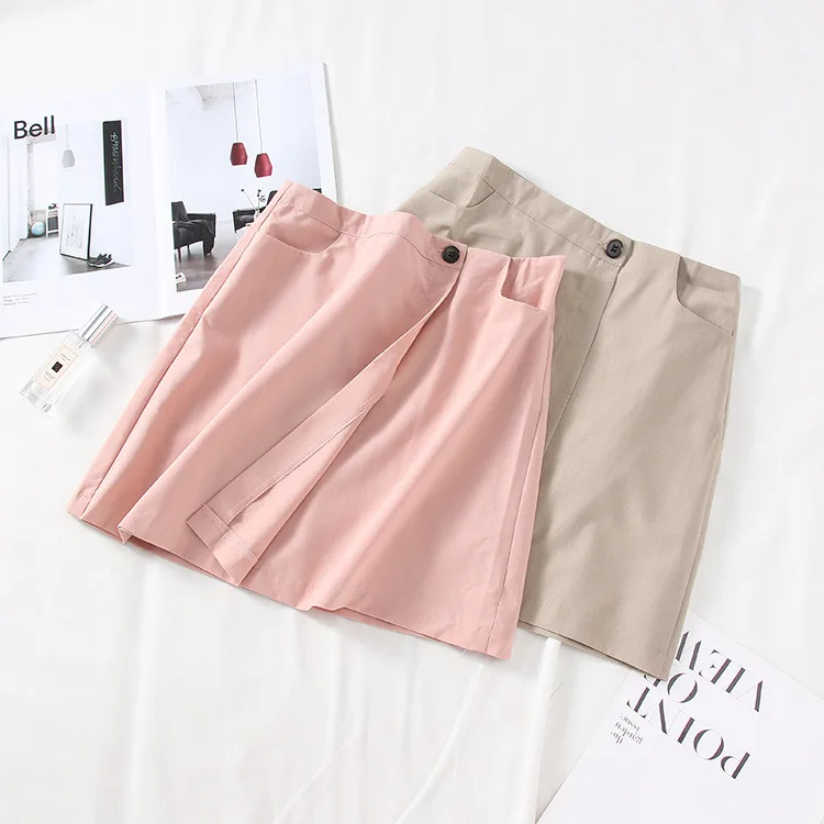 

2019 Korean-style Spring Slim Fit Student Versatile Skirt Women's High-waisted Fashion New Style Casual Western Style 5.2