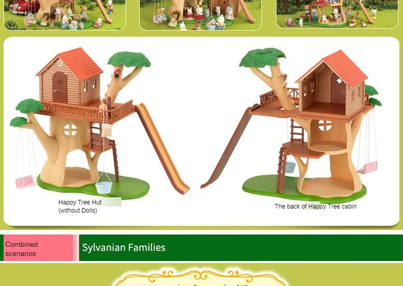 Sylvanian Families Happy Tree Cabin 28828 детские игрушки для девочек