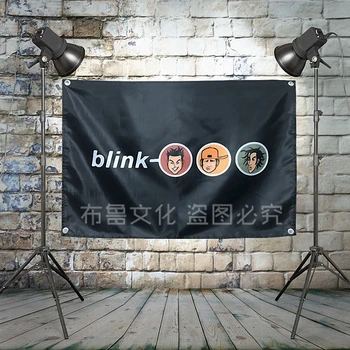 

"Blink182" Heavy Metal Band Poster Music Banner Background Wall Flag Decor Vintage Creative Cloth Art Painting