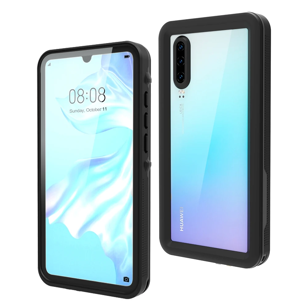 

IP68 Waterproof For Huawei P30 Case Dual Layer PC+TPU 360 Degree Shockproof Transparent Cover For Huawei P30 Case Underwater