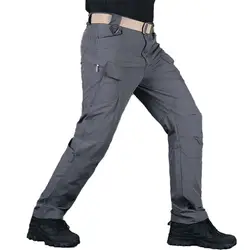 Летние уличные тактические брюки мужские тонкие дышащие брюки с несколькими карманами износостойкие водонепроницаемые быстросохнущие