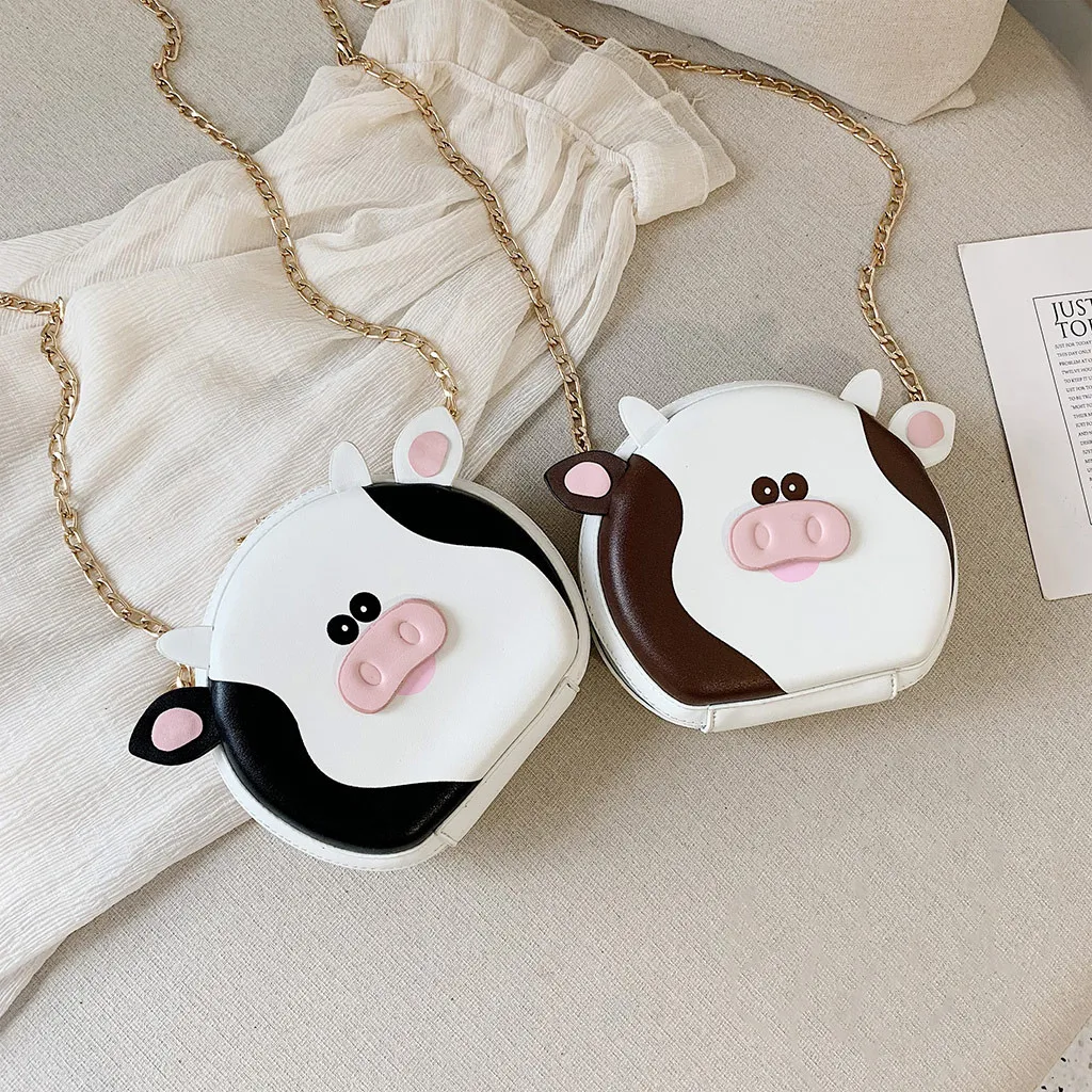 Женская наплечная сумка с мультяшным рисунком коровы Сумка для молочных покупок женская маленькая круглая сумка через плечо Bolsa Feminina Sac основной Femme