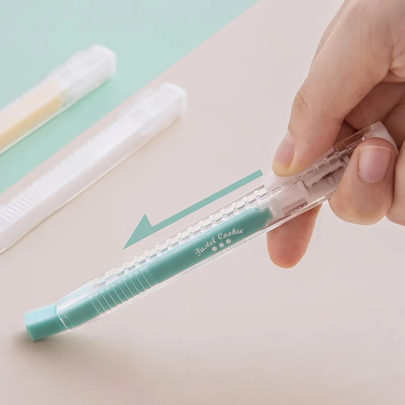 KOKUYO Pencil Eraser Pastel Cookie Series Color Stick Erasers Pen Replenishable Refill Japanese Stationery Office School A6616 pencil eraser eraser pen eraser refillable pen