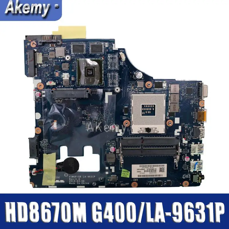 

high quality motherboard for Lenovo G400 laptop motherboard G400 HM76 HD8670M 2GB VIWGPGR LA-9631P tested good