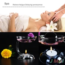 Aroma Candle Holder Glass Decor Home& Garden Gift Warmer Stove Elegant Oil Bathroom Burner Candlestick Table Gifts Accessories