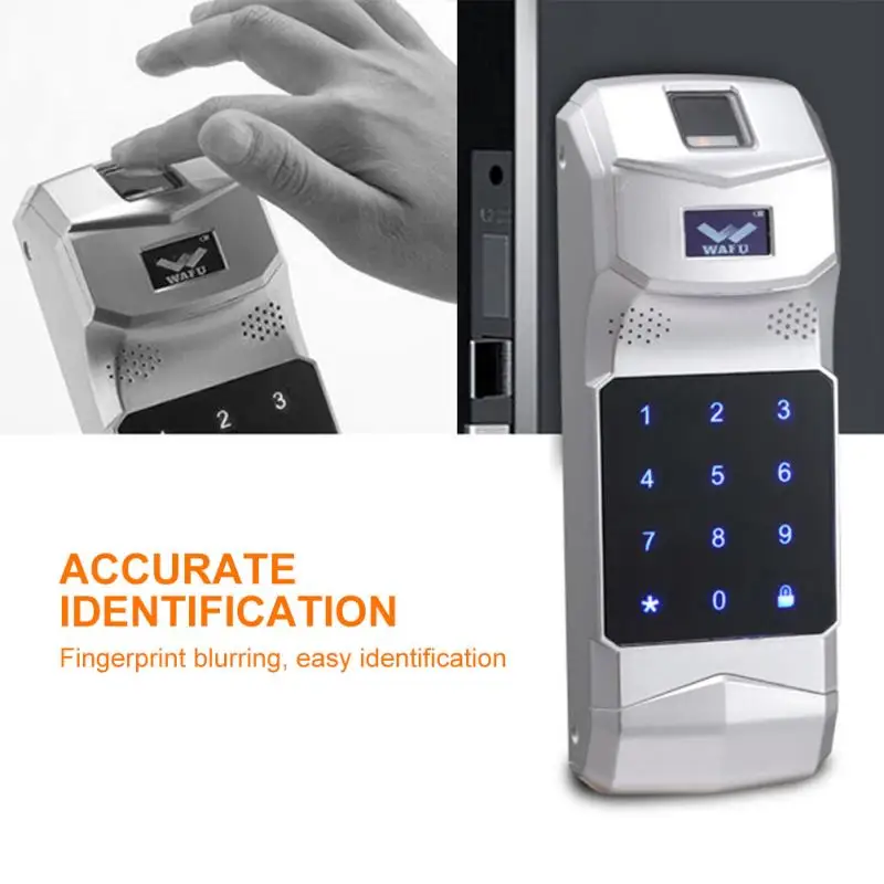 

Wireless Electronic Door Lock Keyless Invisible Intelligent Lock With Touch Locked&Unlock Button 4 Remote Control Keys