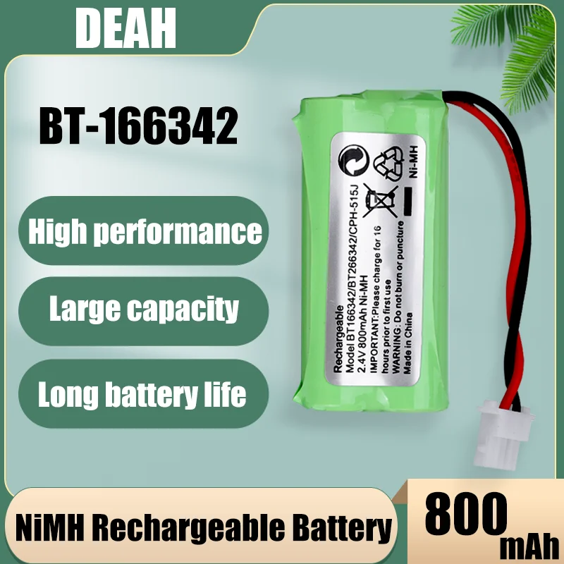 2.4V 800mAh BT-166342 AAA Ni-MH Rechargeable Battery For Cordless Phone Batteries BT166342 166342 BT-266342 BT183342 BT283342 |