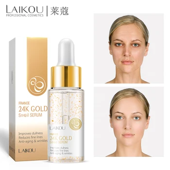 

LAIKOU 24K GOLD Snail Serum Snail Essence Face Cream Moisturizing Acne Treatment Skin Care Repair Whitening AntiAnging Winkles