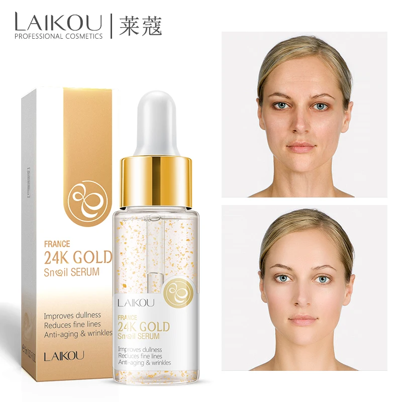 LAIKOU 24K Золотая сыворотка с улиткой увлажняющий крем для лица лечение акне уход за