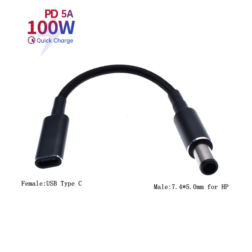 65 Вт 90 Тип-C Female до 7 4x5 0 мм Мужской PD Зарядное устройство Разъем Тип USB C кабель для