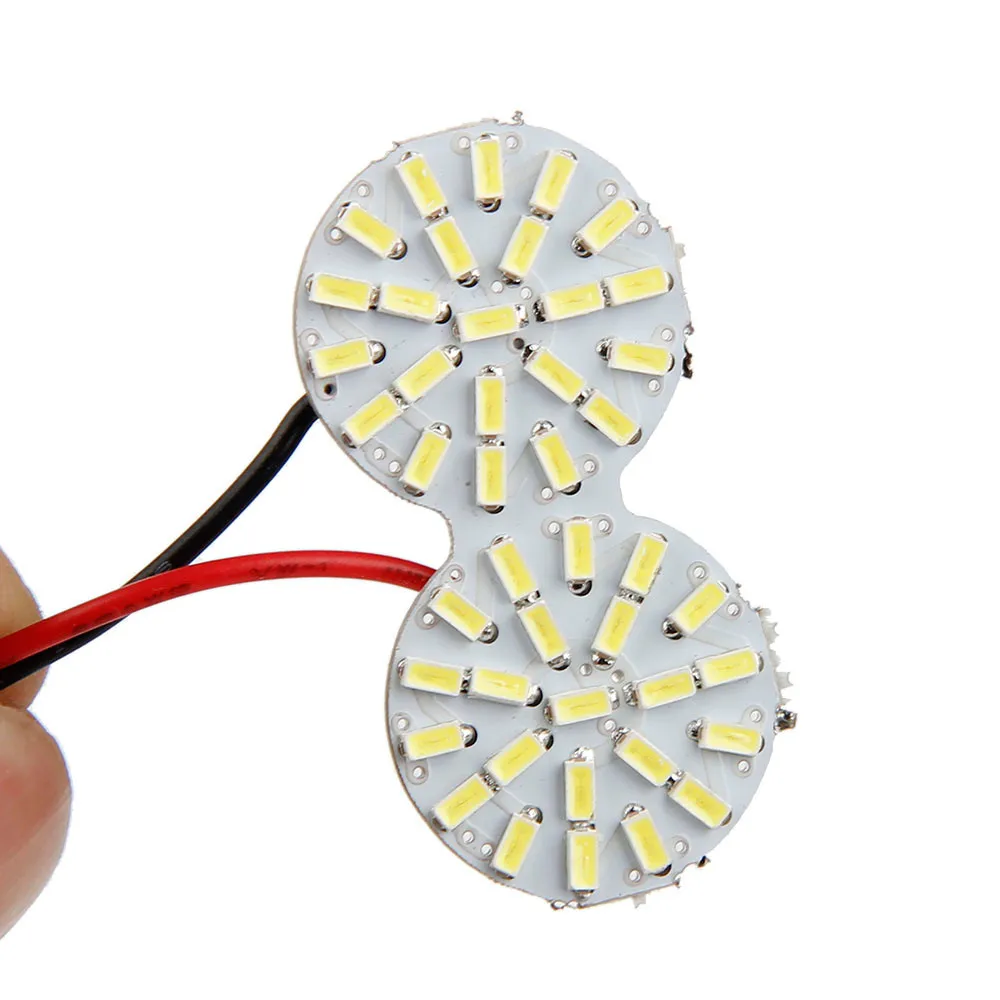 

kongyide car light 44 SMD Round Reading Light Panel T10 Dome BA9S W5W C5W 44 LED Bulb Light Festoon Dome white light