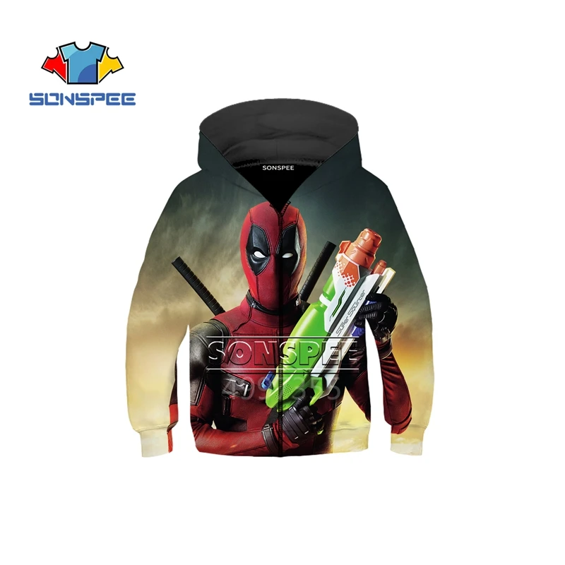 SONSPEE/толстовка с 3D принтом Дэдпул супергероев Marvel 2; повседневные толстовки для мальчиков и девочек-подростков; уличная толстовка с капюшоном; забавная одежда; Z13 - Цвет: 3