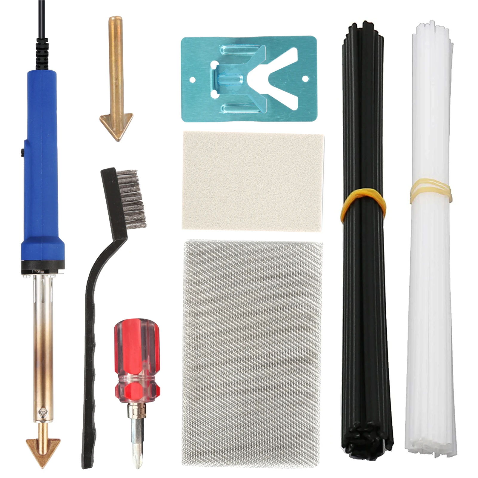 80W Plastic Welding Kit Welder with 40 Rods 1 Mesh Wire Brush Tools for Car Bumper Dashboard Kayak Canoe | Инструменты