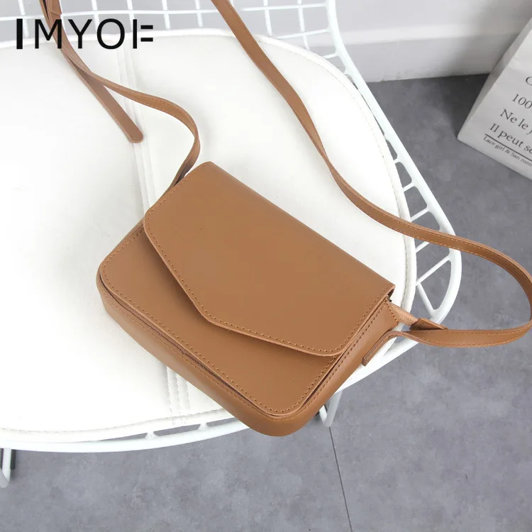 

Women Leather Flap Bag Soft Pu Leather Soild Colour Ladies Shoulder Bag Casual Portable Female Crossbody Bag for Business Daily