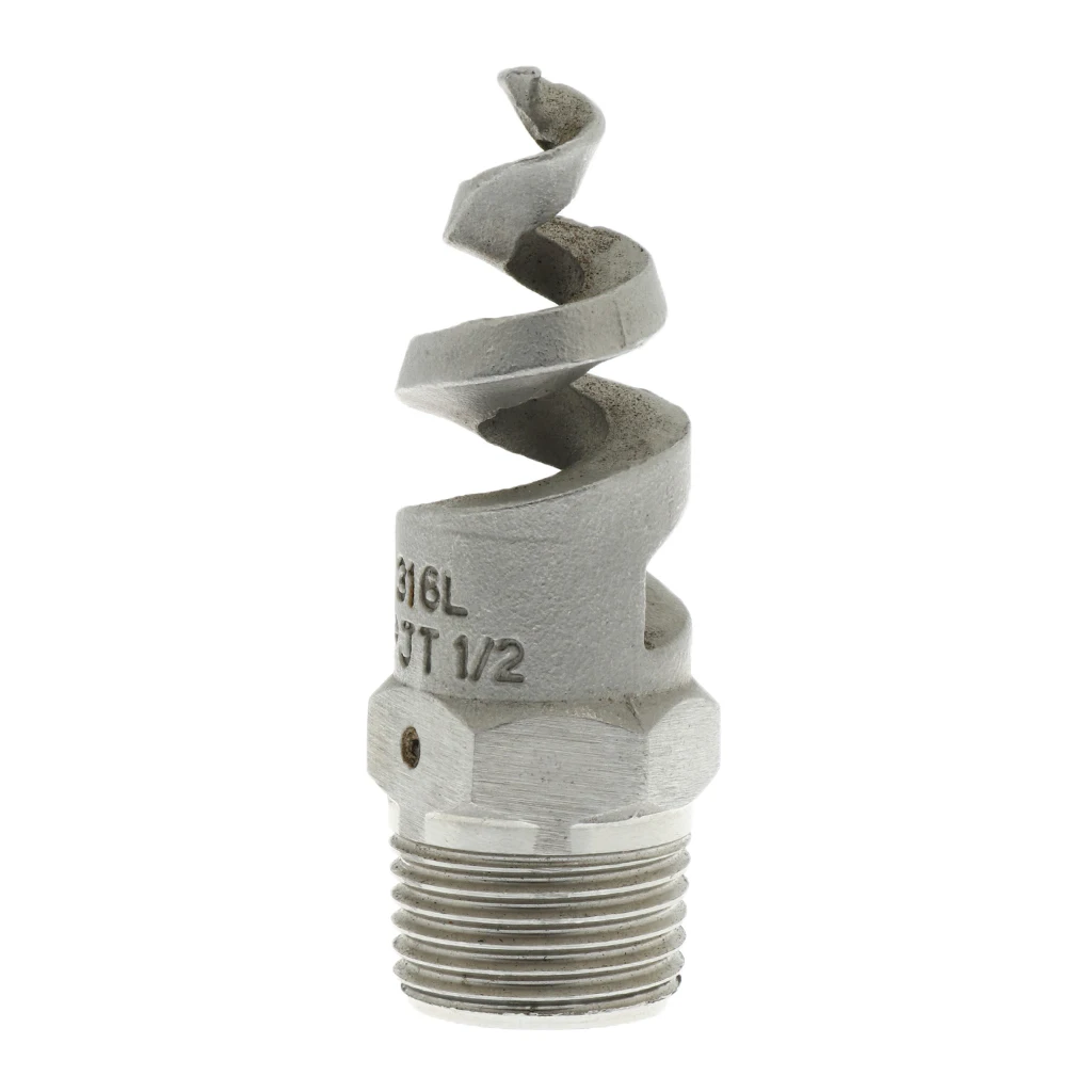 1/2 inch Male Stainless Steel Spiral Atomization Sparge Nozzle, 120 Degree