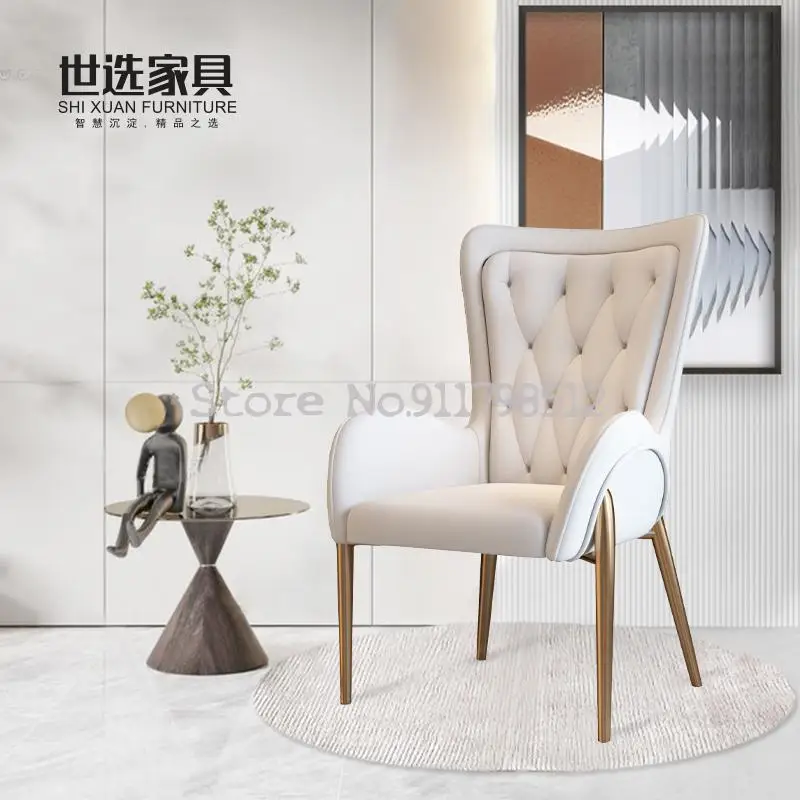 Nordic light luxury dining chair modern minimalist lounge home study restaurant hotel sales office makeup chai | Мебель