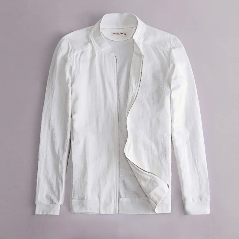 Linen Jacket Men Brand White Jackets 