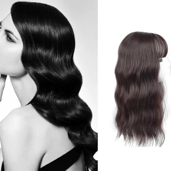 

MUMUPI synthetic wigs wave topper hair extensions for black women natural brown pieces for sparse white balding