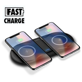 

10W Dual Wireless Charger Qi Chargeur For Samsung Note 10 9 8 Fast Charger For iPhone 11 Pro XS Max XR 8 Plus Carregador Sem Fio