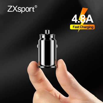 

USB Car Charger 4.8A Mini Car Phone Charger Accessories For Hyundai Tucson 2017 Ix25 Creta Kona IX35 Solaris Accent I30 Santa Fe