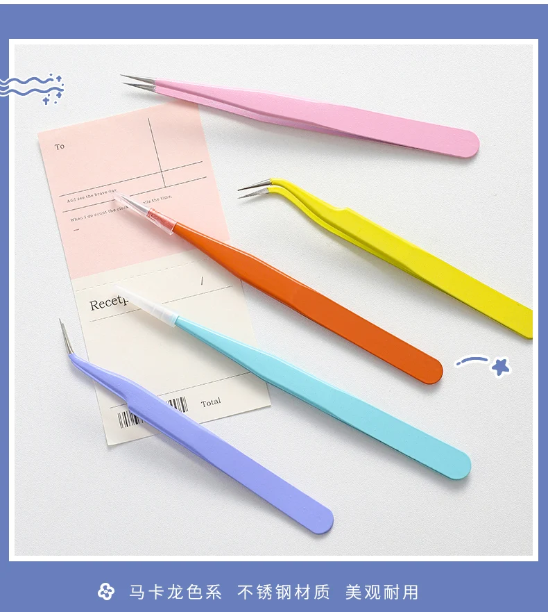 14 Designs Kawaii süße Macarons kreative Briefpapier Pinzette DIY Washi Tape Aufkleber Gadget Multi-Tool Pinzette Handkonto – Detail 7