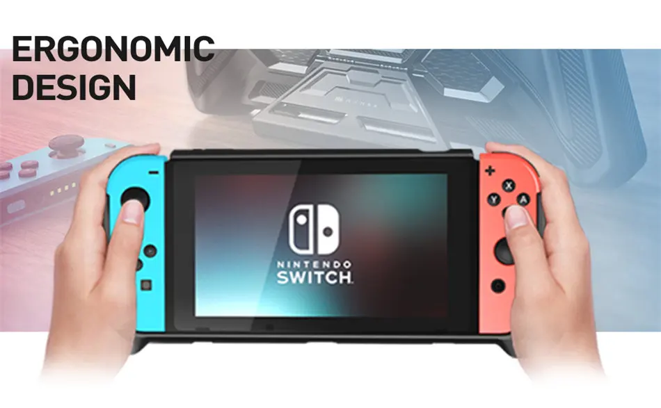 For Nintendo Switch Case Battle Series Mumba Heavy Duty Grip Cover For Nintendo Switch Console with Comfort Padded Hand Grips