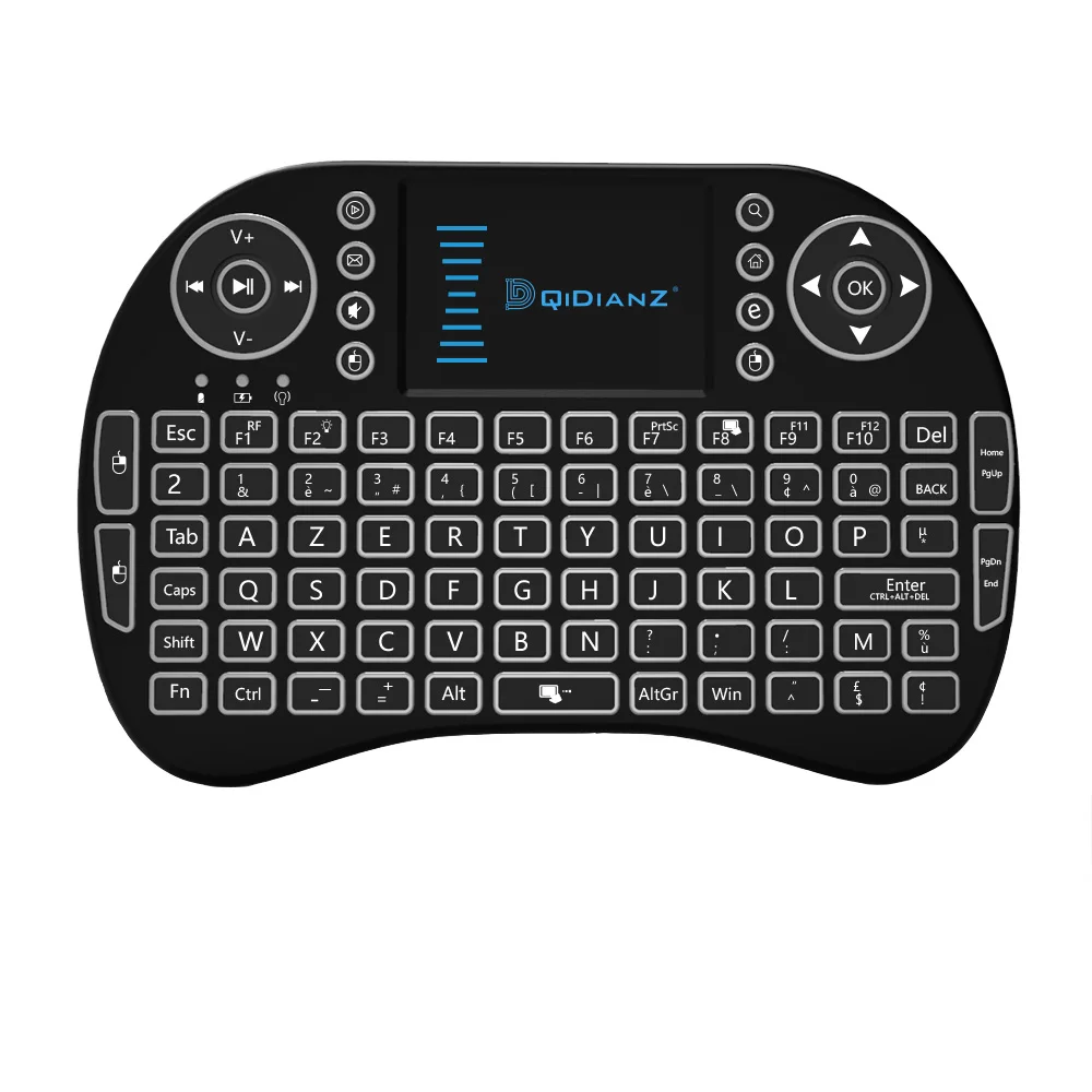 i8 Mini Keyboard 7 Color Backlit Air Mouse 2.4Ghz Wireless English Russian Spanish Multi Language Mini Keyboard Remote Control