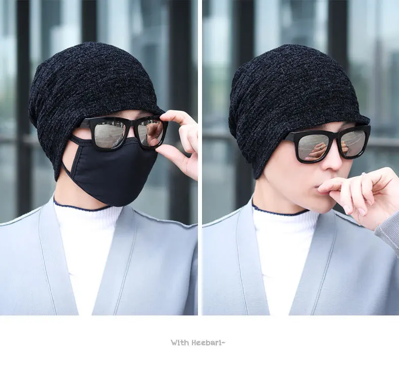 Зимняя вязанная теплая шапка Skullies, шапки бини, шапка, мужская шапка Gorro, зимние шапки для мужчин, капот homme hiver, уличная Толстая шапка
