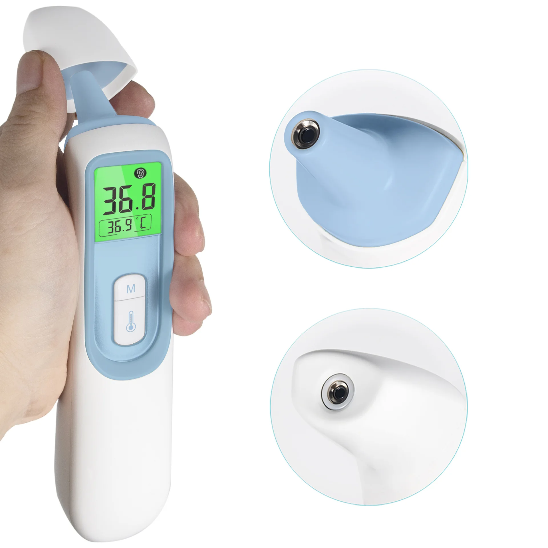 ELERA Cheap Infrared Baby Forehead And Ear Thermometer Fast Accurate Measurement Digital LCD Non-contact Children Termometro