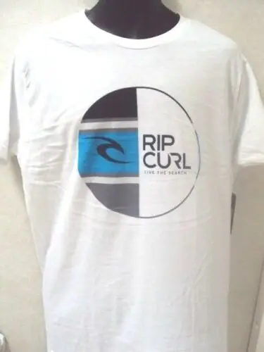 

New Rip Tee Curl Pacific White Premium Tee T Shirt Large Unisex Size S-3XL