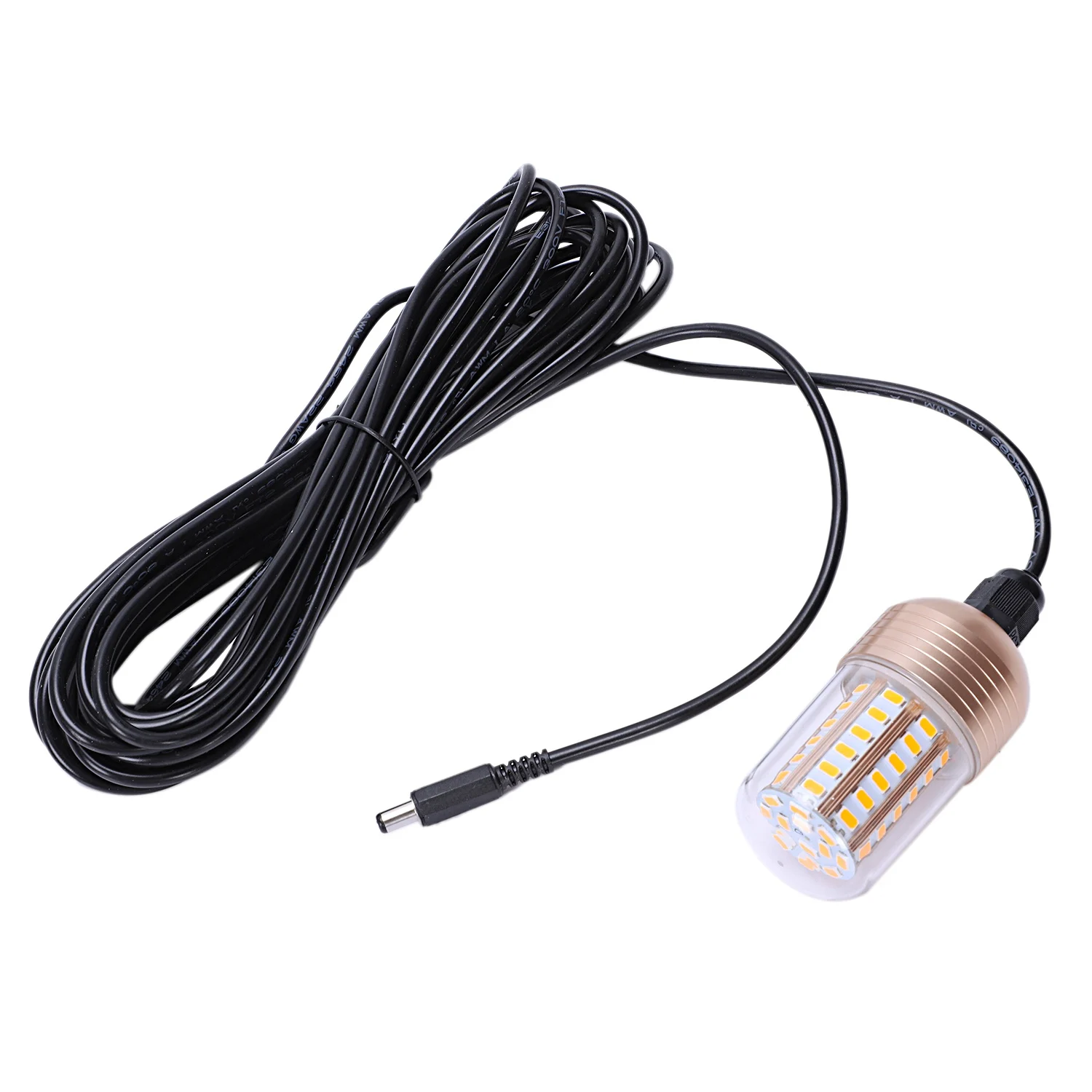 

12V 30W LED Underwater Night Fishing Light Fish Finder Light with Cord Submersible LED Lamp Bait Squid Fish Attracting Light