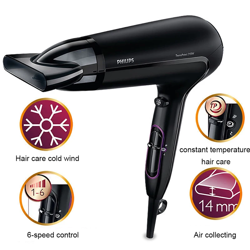 Philips HP8230 SalonShine Уход за волосами сушилка постоянная Температура высокой мощности Быстросохнущий горячий и холодный воздух, 6-ступенчатая регулируемая