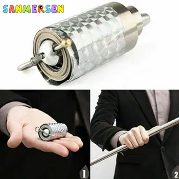 

Wonderful Appearing Cane Metal Silver Magic Close Up Illusion Silk To Wand Fun Funny Gadgets Gold Hoop Toys For Children Gadgets