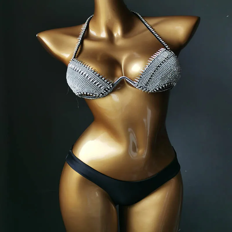 

2021 venus vacation new diamond bikini set sexy women bathing suit rhinestone bling stones swimwear crystal biquini