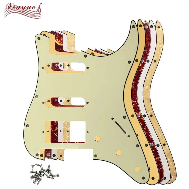 

Xinyue Guitar Parts - For US 11 Screw Holes With Floyd Rose Tremolo Brige St SSH PAF Strat Guitar Pickguard Multiple Colors